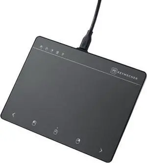 KEYMECHER Wired Precision Touchpad for Windows 11/10  Micro-USB/USB-A Plug-and-Play External Trackpad with Multi-Touch Gestures, Slim Portable Design for Office and Travel