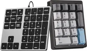 Kisnt 34 Keys Wired USB-C Numpad and 17 Keys Mechanical Number Pad