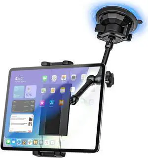 Sunroof Tablet Holder Mount for Car/Truck [Latest Anti-Shake] Dashboard Windshield Window Tablet Stand for Truck/Car/Pickup, Heavy Duty Sunroof ipad Mount for 4-12.9" iPad Pro Air, Z Fold, iPhone