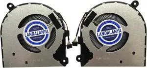 Landalanya Replacement New CPU and GPU Cooling Fan for Lenovo Ideapad S740-15IRH Laptop FLBP FLBN DC28000O1F0 FCC2 DC28000O2F0 FCC2 DC5V Fan