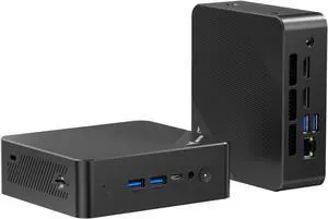 MINISFORUM UN100P Mini PC 12th Gen Alder Lake N100(up to 3.4GHz) Desktop Computer, LPDDR5 16GB RAM 512GB SSD, 1x HDMI, 1xDP, 1x USB-C 4K Triple Display, 1x 1000M LAN Port Micro Computer