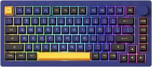 monsgeek M1W V3 HE Gaming Keyboard Magnetic Switch Rapid Trigger Mechanical Keyboard Bluetooth 2.4GHz Wired Gasket Mount RGB Aluminum Keyboard for Mac/Win (Horizon Blue Creamy Yellow Magnetic Switch)