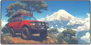 Manga Motors Osakas-Overlander Large Size Gaming WFH Mousepad Full Desk (Osakas-Overlander, DuraGlyde Fabric (Large (37" x 17"))