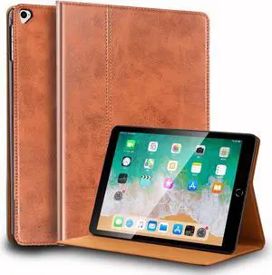 NANRUIL for Ipad Pro 12.9 Case 1st/2nd Gen 2015/2017 Old Model Genuine Leather Cover Protective Shell,Auto Wake/Sleep.Brown