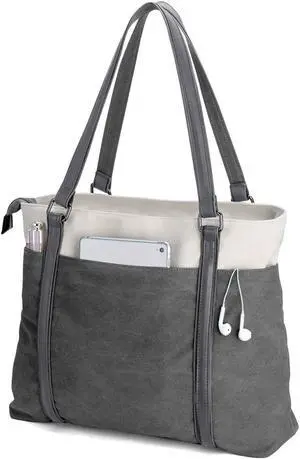 Women's Work Bag with Laptop Compartment Zipper Pockets Teacher Totes Purse