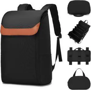 Poneha Travel Business Backpack Everyday Laptop Commuter Work Underseat Carry on Sized Bag for Men Includes 4-Module Design