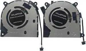 (Discrete Graphics Series) YFLAPFAN 1 Pair New CPU GPU Cooling Fan Intended for HP 470 G8 470 G9 17-CN 17-CP Series Laptop Replacement Fan DC5V (for Discrete Graphics)