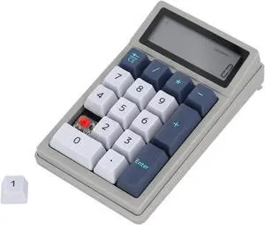 DENTEN 2-in-1 Calculator & Numpad Wireless Mechanical Numeric Keypad with Calculator Function Bluetooth Connectivity Type-C Charging (Red Switch)