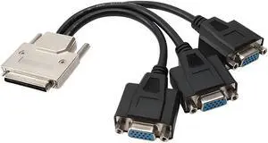 Seenoo VHDCI Breakout Cable&Adapter-VHDCI(SCSI 68Pin) M to 3-Port VGA Female Splitter Breakout Cable for NVIDIA and VisionTek Graphics Cards