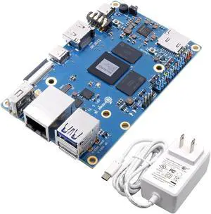 Orange Pi 5 4GB Rockchip RK3588S 8 Core 64 Bit Single Board Computer, 2.4GHz Frequency Open Source Development Board Mini PC Desktop Run Orange Pi OS, Android12, Debian11 (Pi 5 4GB+5V4A Type C Supply)