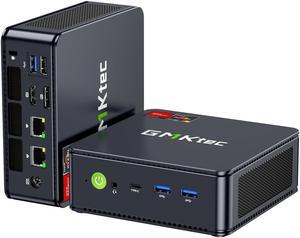 GMKtec M6 Gaming PC Mini AMD Ryzen 5 6600H(Max 4.5GHz) Windows 11 Pro Dual NIC LAN 2.5G DDR5 Dual SSD Slot/WiFi 6E, USB3.2, USB-C, BT5.2, DP, HDMI, Dual Fan