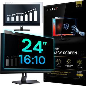 24 Inch 16:10 Computer Privacy Screen Filter for Widescreen Monitor and Laptop - Anti-Glare - Anti-Scratch Protector Film - Data Confidentiality Shield [1 Pack]