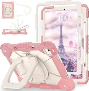 WESOROL for iPad Air 13 Inch Case with Screen Protector/360deg Rotating Stand/Pencil Holder/Shoulder Strap,Military Grade Shockproof Cover for iPad Air Case 13 Inch M2 Case 2024 Release