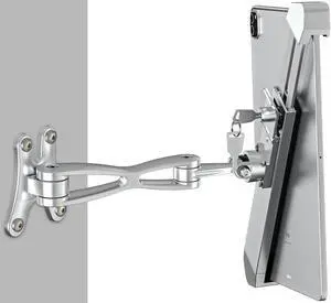 woleyi Anti-Theft Tablet Wall Mount Holder for 7-11" Tablets, Heavy Duty 360deg Swivel Tablet Holder Stand with Security Lock and Key, Compatible with iPad Pro 9.7/10.5/11, Air, Mini, Galaxy Tabs