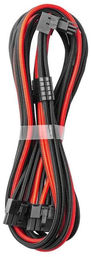 CableMod C-Series Pro ModMesh Sleeved 12VHPWR 90deg StealthSense PCI-e Cable for Corsair - Variant A (Black + Red, 16-pin to Dual 8-pin, 60cm)