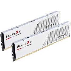 G.SKILL Flare X5 Series (AMD Expo) DDR5 RAM 32GB (2x16GB) 6000MT/s CL28-36-36-96 1.40V Desktop Computer Memory U-DIMM - Matte White (F5-6000J2836G16GX2-FX5W)