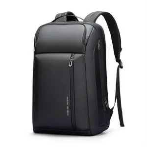 Muzee Business Laptop Backpack, Expandable 25L-35L Large Capacity Travel Backpack, Water-resistant Cabin Backpack 45x30x25cm, Work Bag with USB for Men - Black
