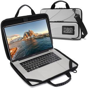 Laptop Case for 13-14 Inch MacBook Pro Air Chromebook HP Lenovo Work-in Notebook Computer Hard Shell Laptop Bag for Men Women with Pouch and Shoulder Strap