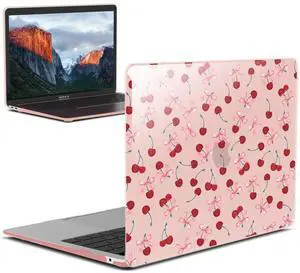 IBENZER Compatible with New MacBook Air 13 inch case 2022 2021 2020 M1 A2337 A2179 A1932, Hard Shell Case for Mac Air 13 with Touch ID (2018-2022), Cherry, AT13-CHRY