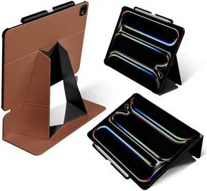 MOFT Folio Case for iPad Air(M2) 13 inch(2024) with Detachable Pencil Holder, Protective & Lightweight,Durable MOVAS Material and Comfortable Touch for Browsing,Drawing & Studying, Sienna Brown