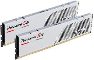 G.SKILL Ripjaws S5 Series (Intel XMP 3.0) DDR5 RAM 32GB (2x16GB) 6400MT/s CL36-48-48-102 1.35V Desktop Computer Memory UDIMM - Matte White (F5-6400J3648F16GX2-RS5W)