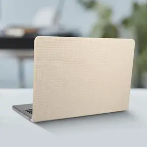 kwmobile Laptop Case Compatible with Apple MacBook Air A2681 M2 2022 / A3113 M3 2024 Case - 360deg Woven Textured Laptop Cover - White