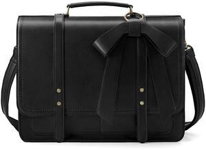 ECOSUSI Women Briefcase PU Leather Laptop Bag College Satchel fit 15.6" Laptop