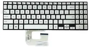 GinTai Laptops Keyboard Backlit US for Asus Q505 Q505UAR Q525UAR Q525UA UX561 UX561UAR UX561UA UX561UN Q505UA SN6570BL AEBKKU00070(Silver)