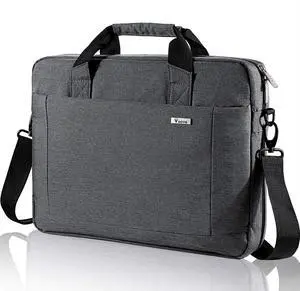 Voova Laptop Bag Case 15 15.6 16 Inch, Computer Sleeve Messenger Bag with Shoulder Strap Expandable Waterproof Business Briefcase for Men Women to Work Travel School, Fit 14-16 Inch Laptop, Grey