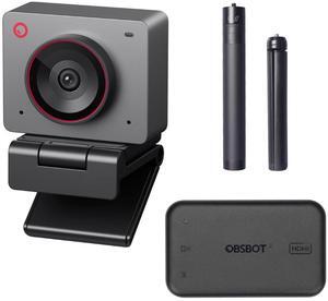 OBSBOT Meet 2 & HDMI Adapter & Tripod Combo, AI Framing & Autofocus, Beauty Mode, Lightweight, Gesture Control, HDR, Dual Microphone, 60 FPS, Web Cam for Streaming, Meeting, Gaming.