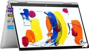 HP Envy x360 2-in-1 Laptop, 14" FHD Touchscreen Display, Intel Core i5-1335U Processor, 8GB RAM 256GB SSD, Fingerprint reader, Backlit Keyboard, Bluetooth 5.3, Wi-Fi 6E, Windows 11 Pro, Silver