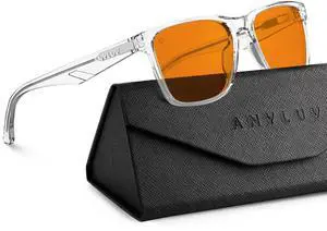 ANYLUV Blue Light Glasses for Men & Women, Stylish Blue Light Blocking Glasses, UV400 Protection & Anti Eyestrain Eyewear