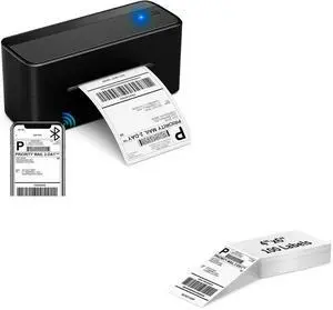 ASprink 4x6 Thermal Shipping Label Printer with 4"x 6" Fanfold Thermal Labels(100)