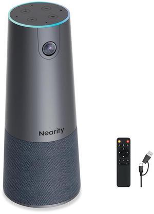 NEARITY C45 2K Video Conference Webcam with Microphone and Speaker, All-in-One Camera with 4 Noise Cancelling Microphone, 5X Zoom FHD Webcam AI Auto-Framing Plug-and-Play for Zoom/Teams/Google Meet