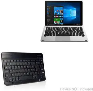 BoxWave Keyboard Compatible with Chuwi Hi10 Pro - SlimKeys Bluetooth Keyboard, Portable Keyboard with Integrated Commands for Chuwi Hi10 Pro - Jet Black