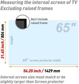 BU TV Screen Protectors 65 Inch Anti-Glare TV Film Blue Light Anti Scratch Film for 65 Inch,65 Inch TV Anti Glare Matte Glare Reducer 65 inch