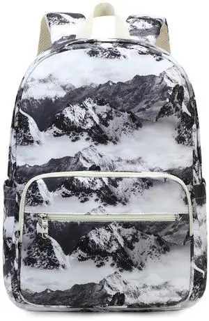 Caoroky knight 15.6 inch Laptop Backpack Women Men Waterproof Work Business Rucksack Anti Theft Travel Backpacks Causal Daypack Large School College Bookbag for Teens Girls Student-White