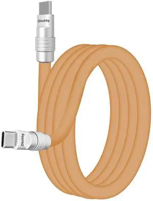 chubbycable Chubby 3.0 Fast Charging Cable Durable Soft Silicone USB C Cable 240W Extra Thick Phone Charger Cord Data Transfer Type C Cable, Desert Titanium, Type-C to Type-C, 19.6 FT