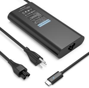 Replacement 130W USB C Laptop Charger for Dell Precision 5470 5480 5490 5680 3470 3480 3490 3541 3580 3581 3590 3591 Type-C Power Supply Adapter Cord