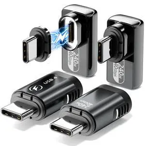 240W Straight + 240W 90 Degree USB C Magnetic Adapter - 4 Pack