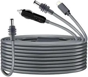 FormiPow Starlink Mini Cable, 3-in-1 Multi-Purpose Power Cable for Starlink Mini (USB C to DC, DC to DC, Car Charger), Multiple Lengths Available, Waterproof (9.8FT, 16.4FT, 32.8FT)