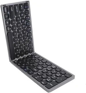 Hilitand Folding Bluetooth Keyboard, Ultra?Thin Foldable Keypad Full?Size Typewriter for iOS for Android for Laptop Tablet Smartphone()