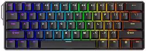 MONSGEEK FUN60 Ultra Rapid Trigger Gaming Keyboard 8k Magnetic Switch TMR Aluminum Keyboard Multi-Modes Black Shine-Through MagMech(Glare Magnetic Switch)