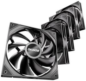 5 Pack, 140mm PWM Case Fans - 4-Pin Silent PC Fans, 1500 RPM High Airflow 74 CFM, Low-Noise 28.2 dBA, Quiet Stealth Mode, 8 Anti-Shock Pads, PWM w/ 1-to-3 Splitter Cable, Hurricane Series