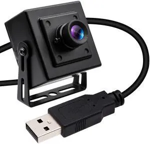 QILOVE 1080P 30fps Mini USB Camera Wide Angle No Distortion Webcam with Metal Case H.264 0.01Lux Low Light Full HD Surveillance Camera for Windows Android Linux MacOS