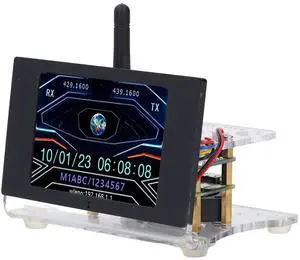 MMDVM Hotspot Spot Radio Station, Digital Voice Modem with 3.5 Inch Display 16Gb Memory, Compatible with Ras Pi 4B MMDVM Duplex Board