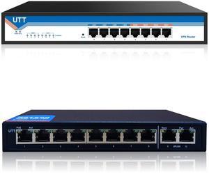 UTT ER520 4 WAN Port VPN Router + 10 Ports Gigabit PoE Switch