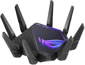 ASUS ROG Rapture WiFi 6E Gaming Router (GT-AXE16000) - Quad-Band, 6 GHz Ready, Dual 10G Ports, 2.5G WAN Port, AiMesh Support, Triple-level Game Acceleration, Lifetime Internet Security, Instant Guard