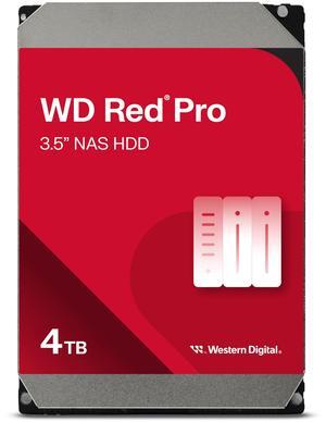 Western Digital 4TB WD Red Pro NAS Internal Hard Drive HDD - 7200 RPM, SATA 6 Gb/s, CMR, 256 MB Cache, 3.5" - WD4005FFBX