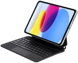 QUARK Keyboard Case for iPad 11th (A16, 2025) and 10th Gen (2022), Magic Keyboard Case for iPad 10.9 inch with Multi-Touch Trackpad, Backlit Keys (Black)